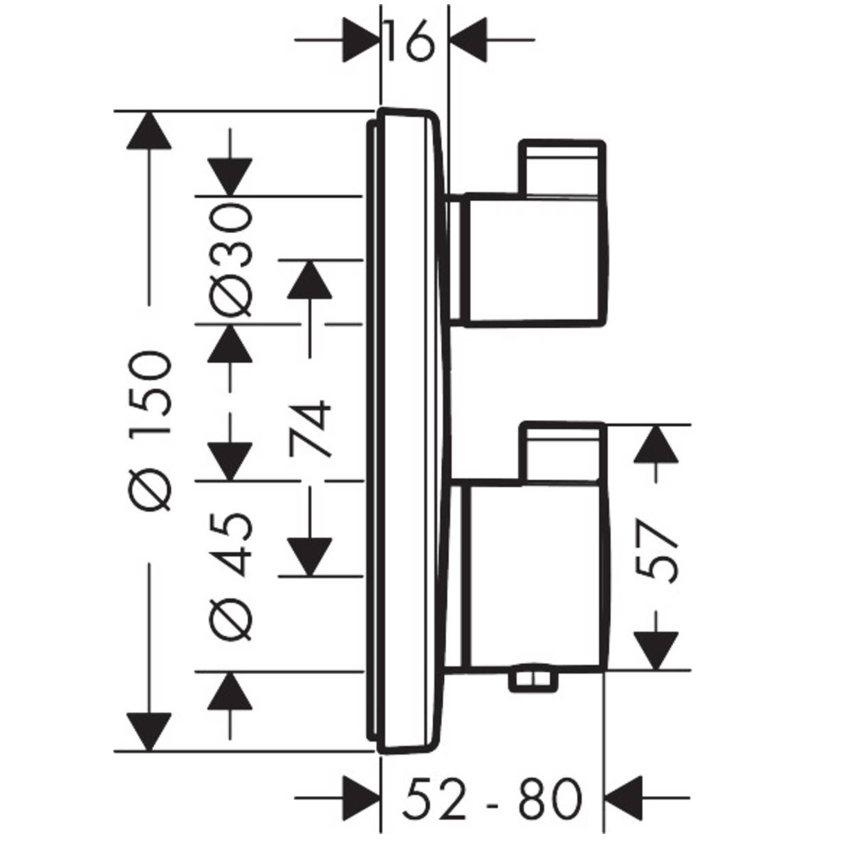 Ecostat S Thermostat UP für 2 Verbraucher