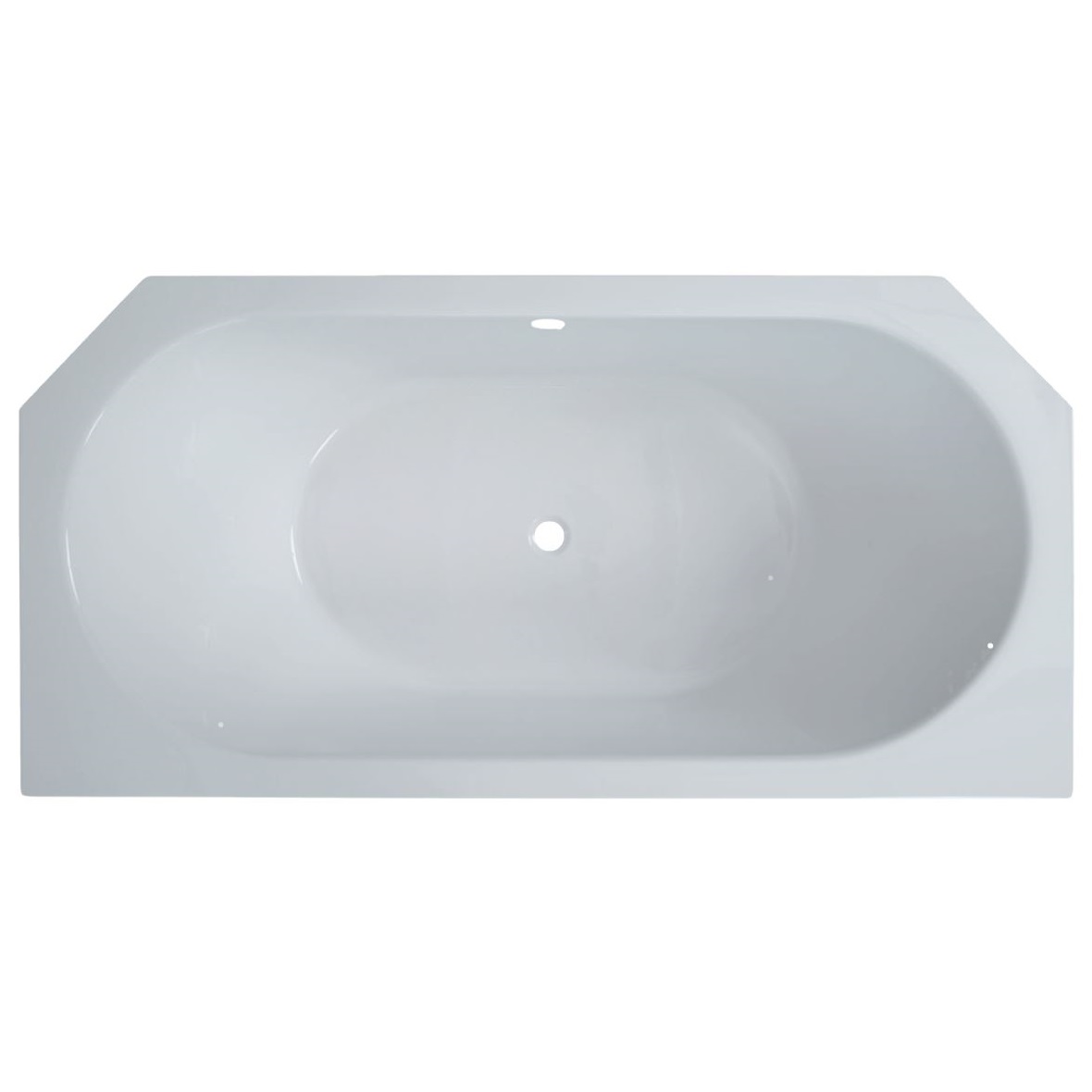 Raumspar-Badewanne Anna D 180 x 90 cm - 1