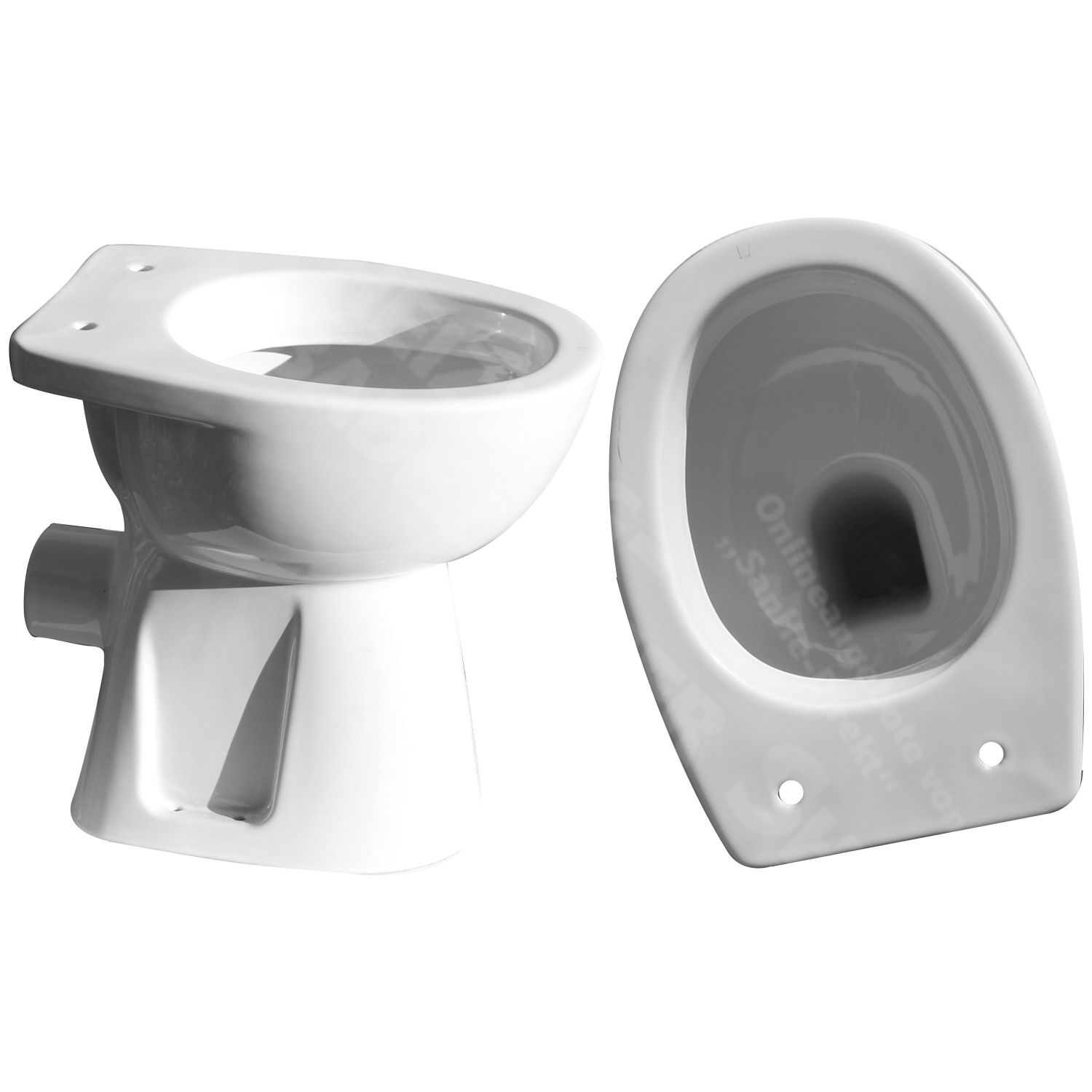 Sydney Stand Tiefpül WC Toilette erhöht + 6cm weiß - 3