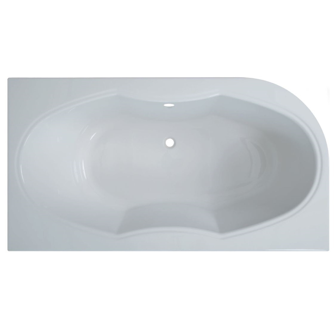 Raumsparbadewanne Almsee 2R 165 x 90 cm, weiss - 1