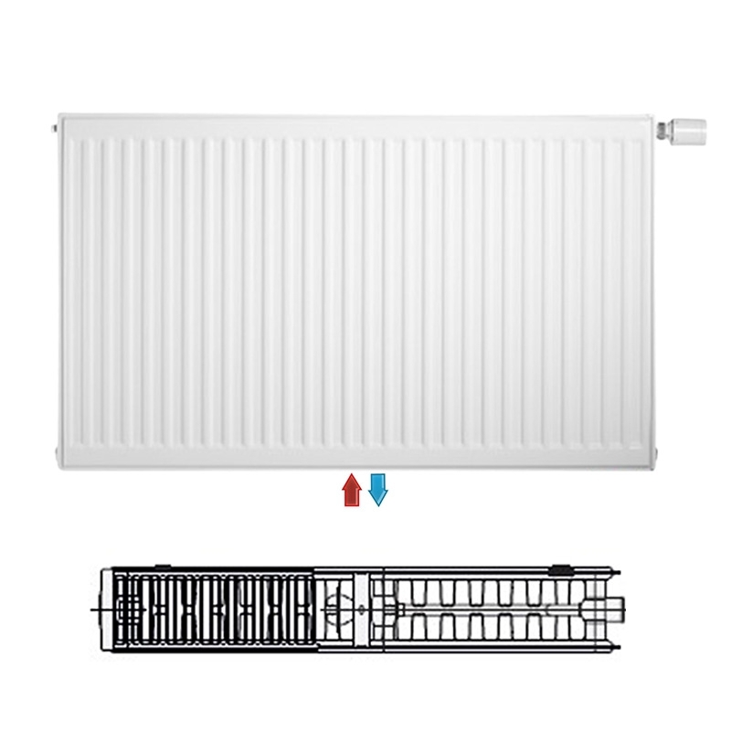 Logatrend VCM-Profil.2 Ventilheizkörper Mittenanschluss Set 22-600-600 mm weiß inkl. Befestigung