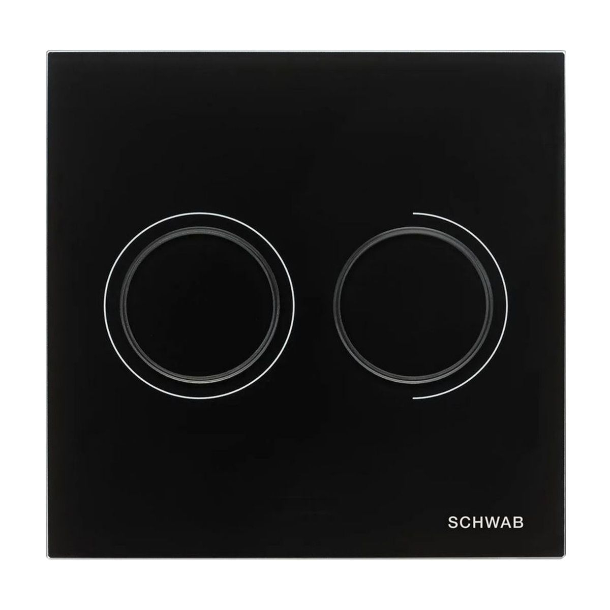 Luga (Itea DUO) pneumatische Betätigungsplatte DF Glas Schwarz für SPK XS