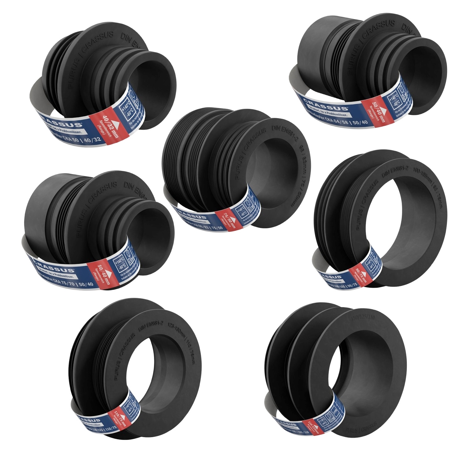 Kombiadapter CKA Spezialverbinder für Abwasserrohre Kombiadapter CKA Spezialverbinder für Abwasserrohre