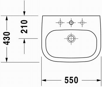 D-Code Waschtisch 55 x 43 cm - 2