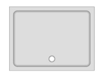 Duschwanne KSB 5 120x90x3 cm weiß, Träger - 1