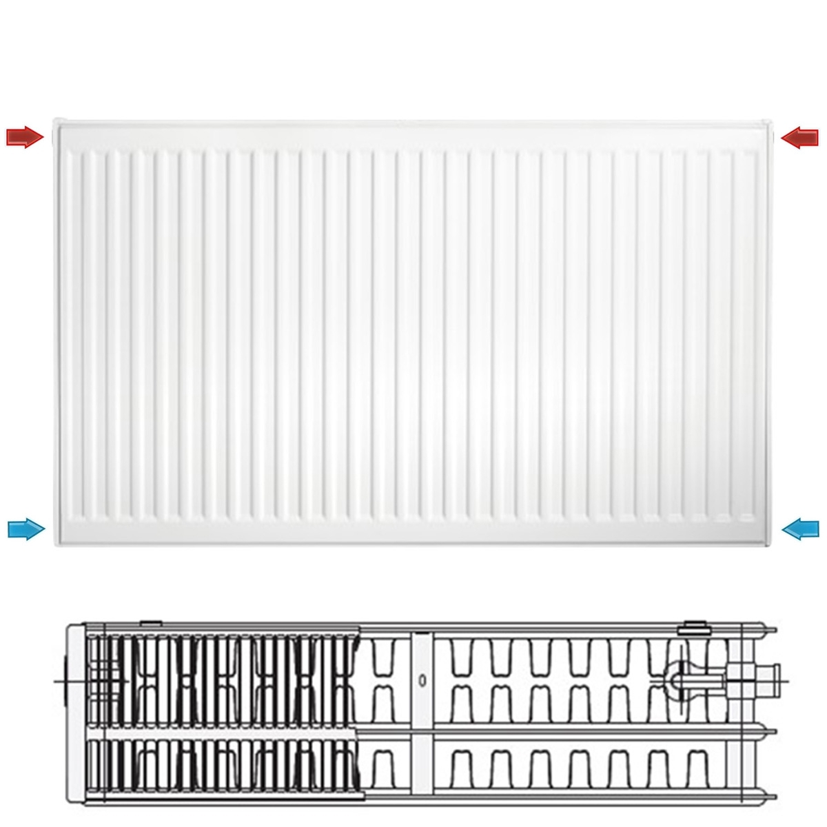 Logatrend C-Profil.2 Kompaktheizkörper Set inkl. Befestigung 33-500-500