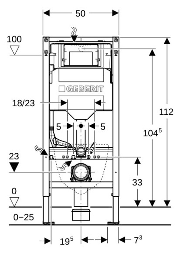 Duofix Sigma WC Vorwandelement mit Spülkasten UP320 - 2