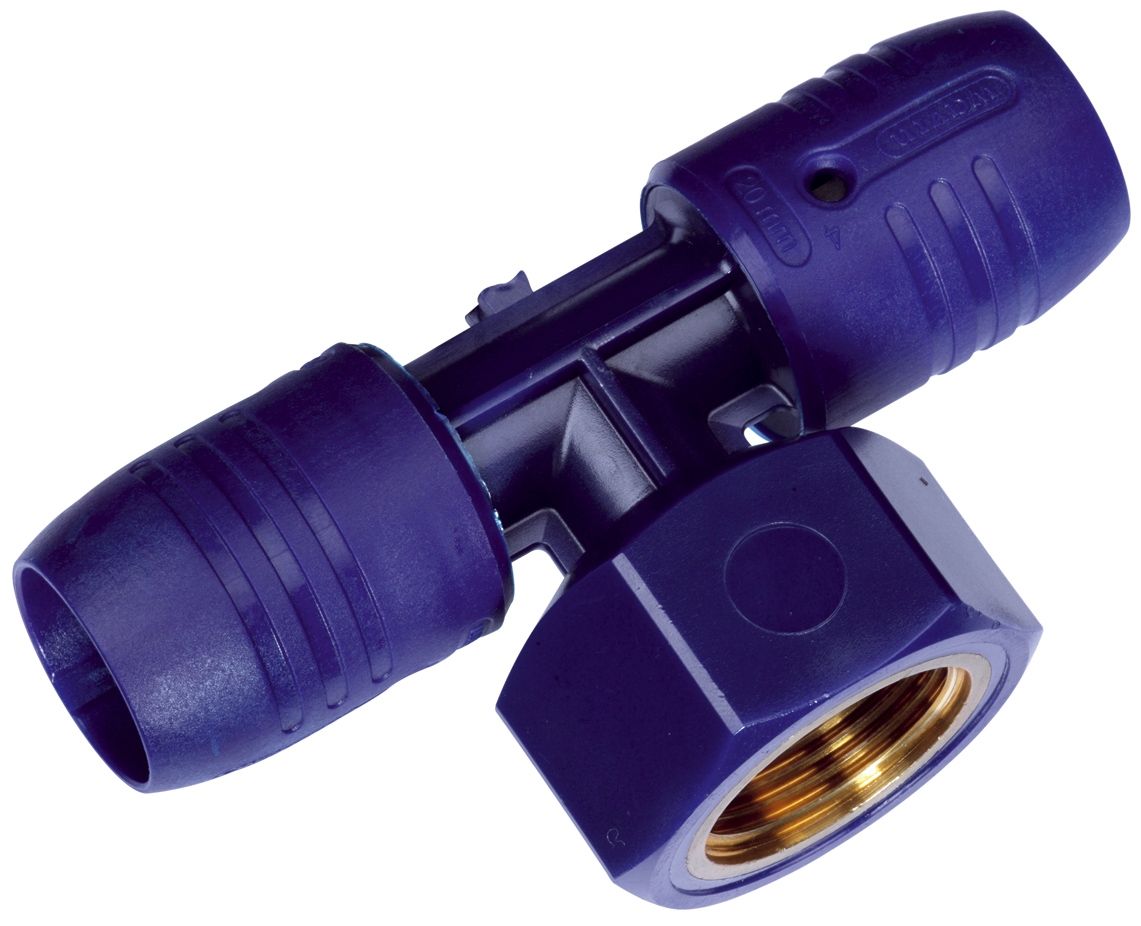 smartFIX Steckfitting T-Stück Abgang IG 20x1/2"x20