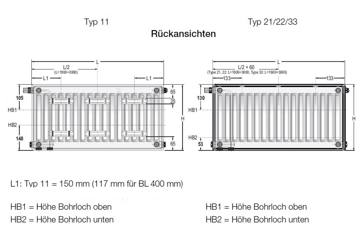 Logatrend VC-Profil.2 Ventilheizkörper Set inkl. Befestigung 22-300-1000