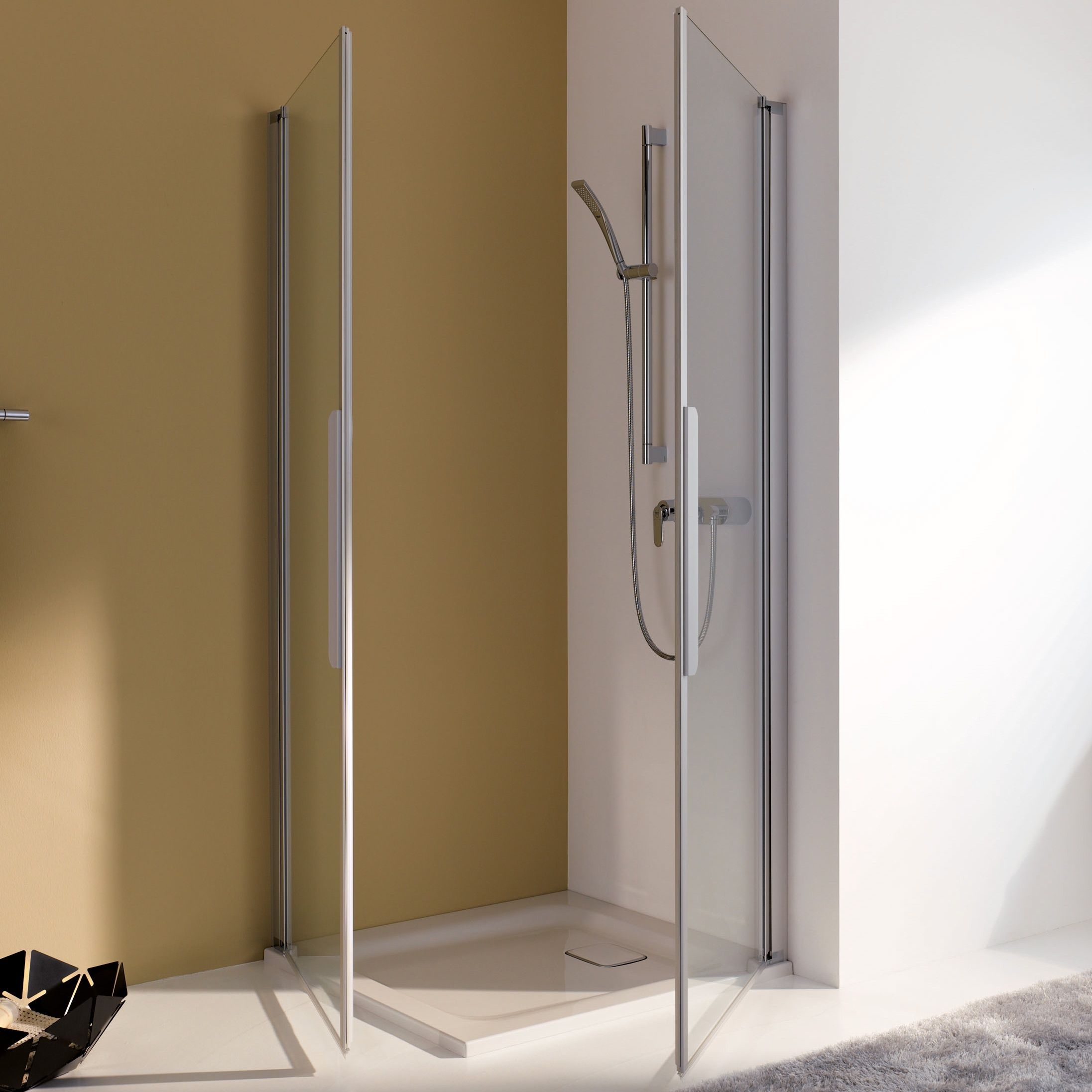 myDay Eckduche-Pendeltür Wandanschlag, Schenkel rechts 800 SMA ESG GP - 2