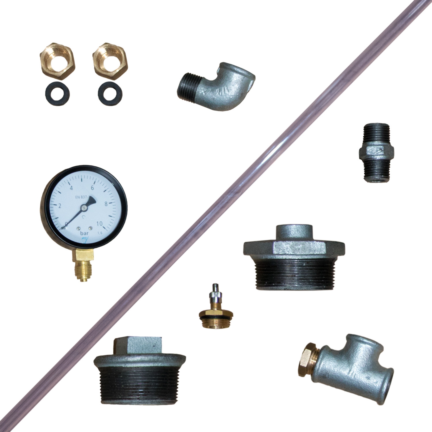 Druckkessel Windkessel 150 Liter verzinkt, vertikal inkl. Füllstandsanzeige - 2