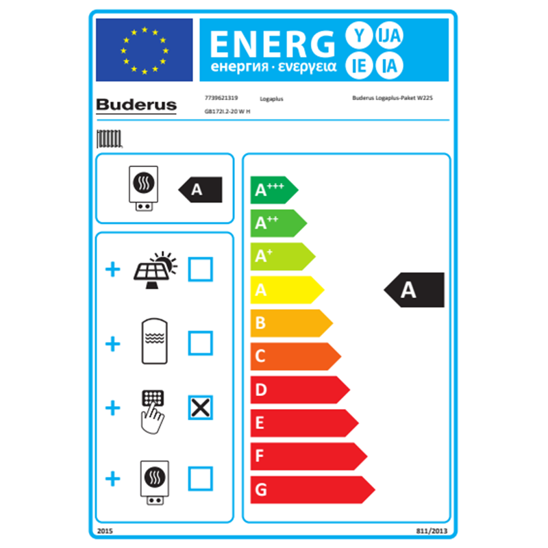 Buderus Gas Brennwert Therme Logaplus-Paket GB172i.2-20 W H HT160 ERM w, BC400, Grundbausatz GA-K 10 - 4