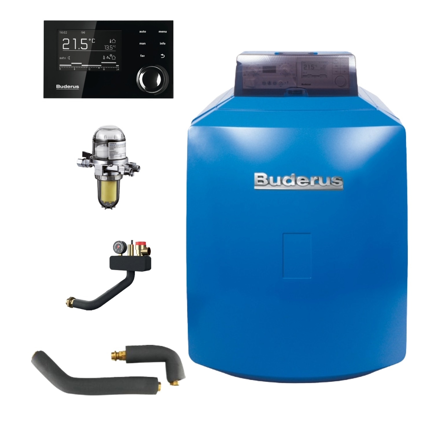 Buderus Öl Brennwert Kessel-Tauschset Logaplus M GB125-22 Regelung, Zubehör