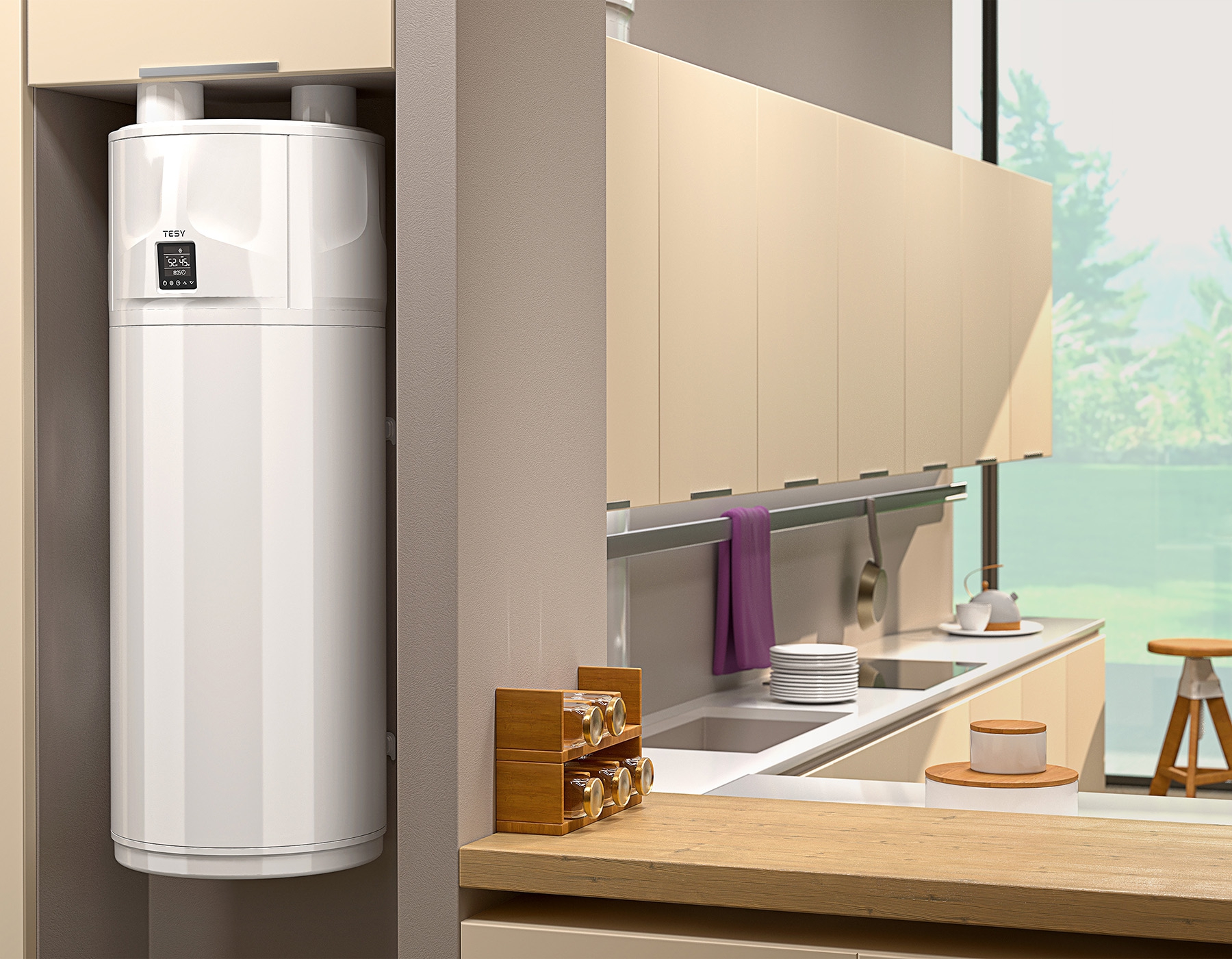 Brauchwasser Wärmepumpe AquaThermica 150.3.2 wandhängend 150 Liter - 5