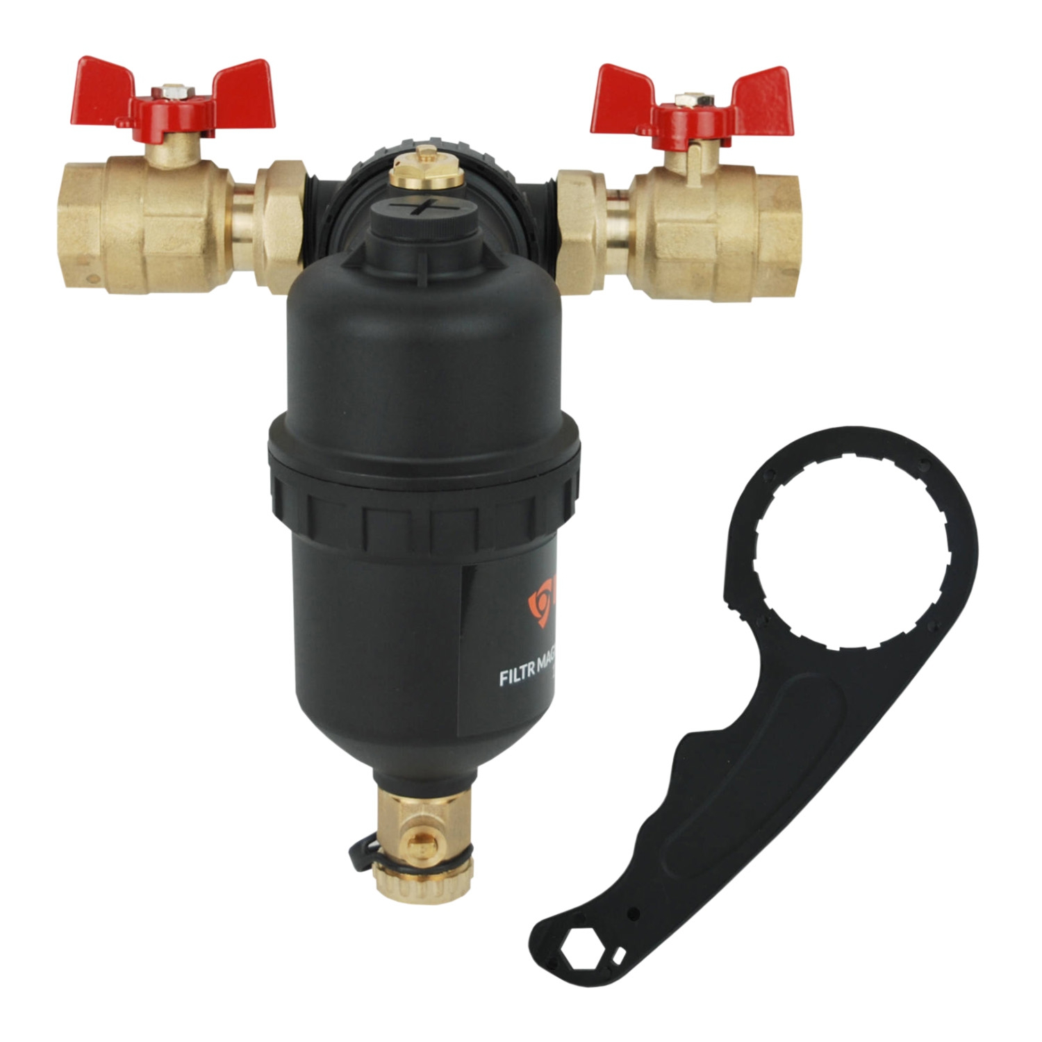 Schlammabscheider / Magnetitabscheider 1" inkl. Kugelhähnen - 1