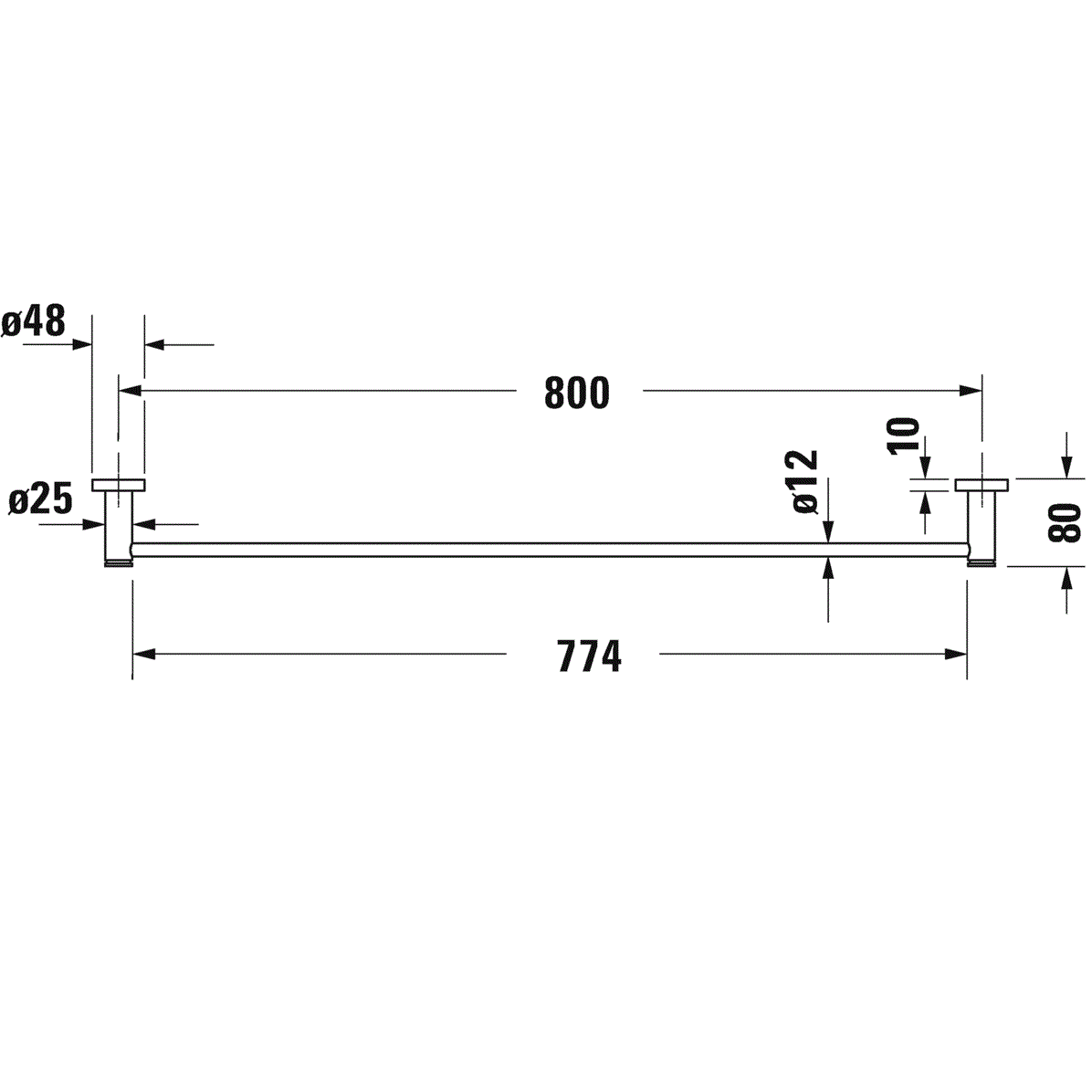 D-Code Badetuchhalter 800 mm - 2