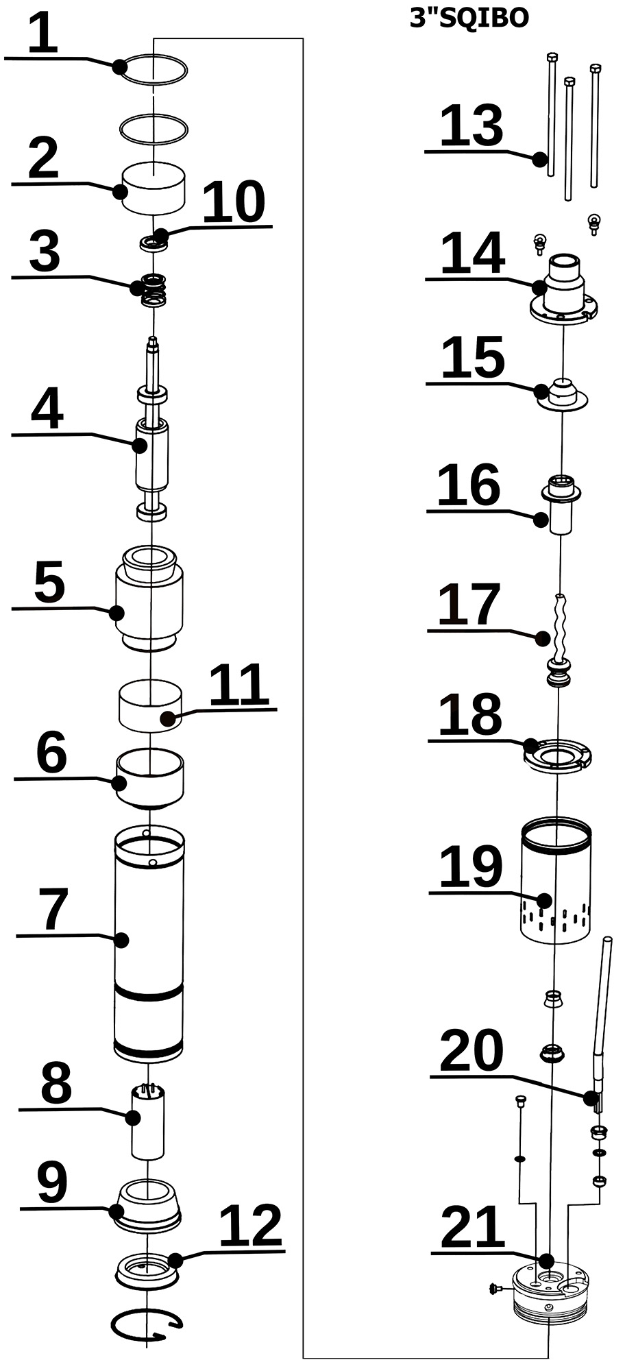 Tiefbrunnenpumpe 750 Watt inkl. elektrischer Zuleitung - 3