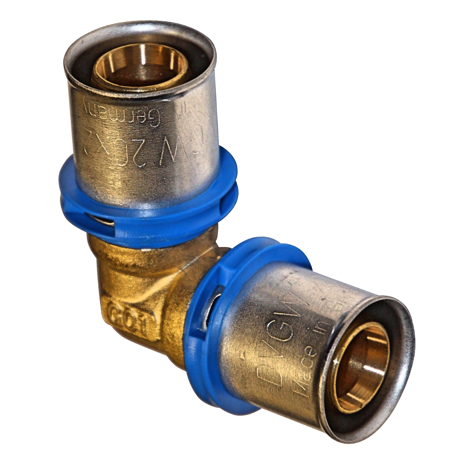 Pressfitting Winkel 90° DVGW TH & U Kontur f. Verbundrohr Pressfitting Winkel 90° DVGW TH & U Kontur f. Verbundrohr