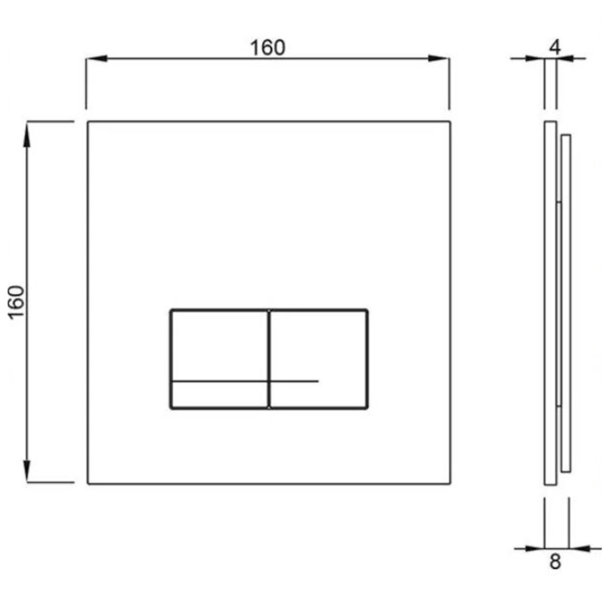 Delos ARTE DUO ALU DF Betätigungsplatte schwarz SPK XS - 2