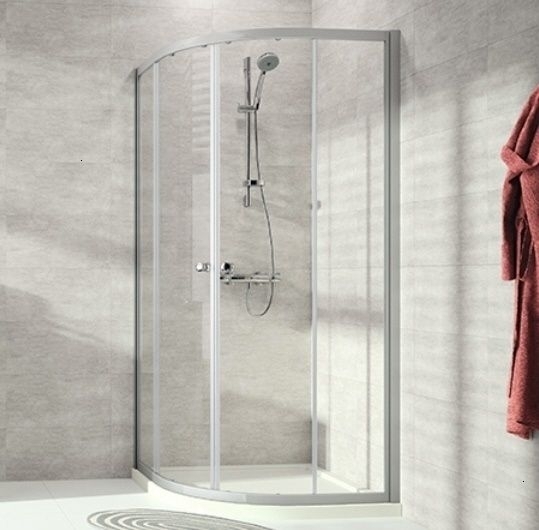 Duschabtrennung Alpha 2 Runddusche mit Gleittüren Maßanfertigung R550 SM