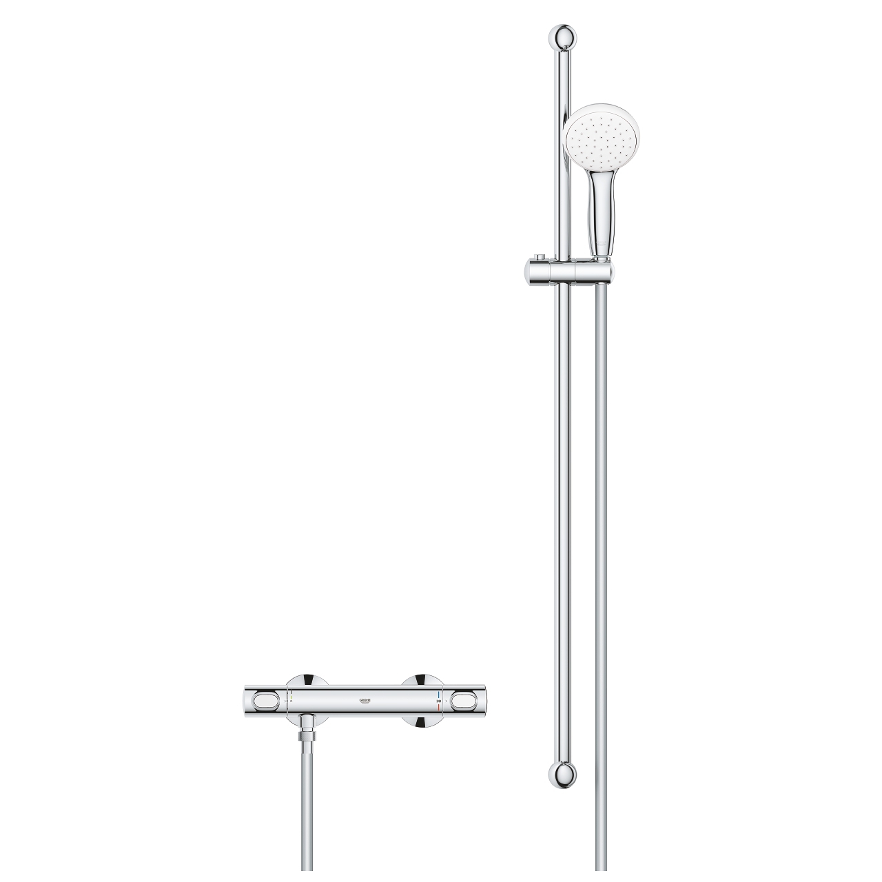 Grohtherm 500 Thermostat-Brausebatteriemit Brausegarnitur, DN 15 - 2