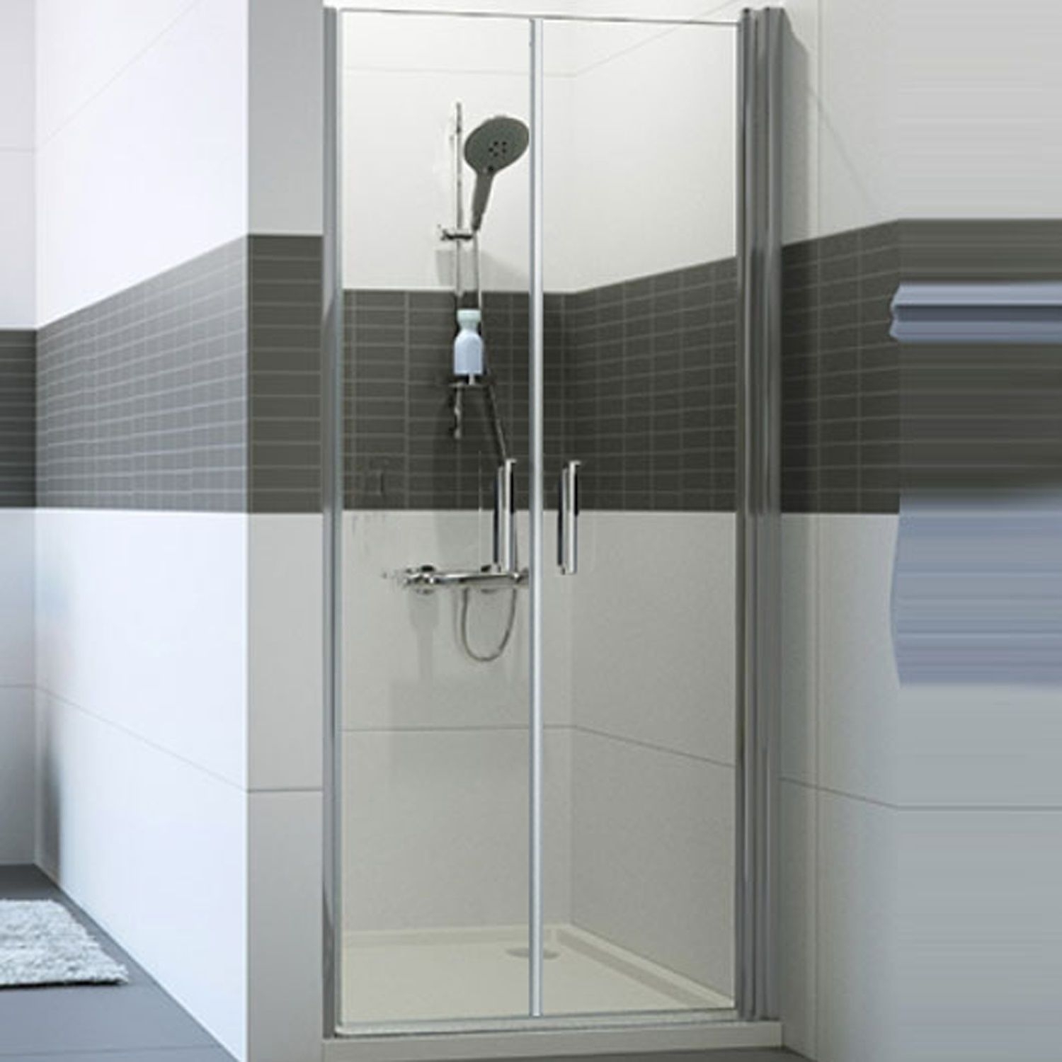 Duschabtrennung Classics 2 Pendeltür Nische 90cm ESG SM - 1