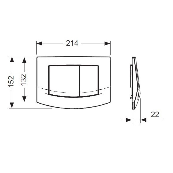 Base Modul für Wand-WC BH 820 mm inkl. Betätigungsplatte