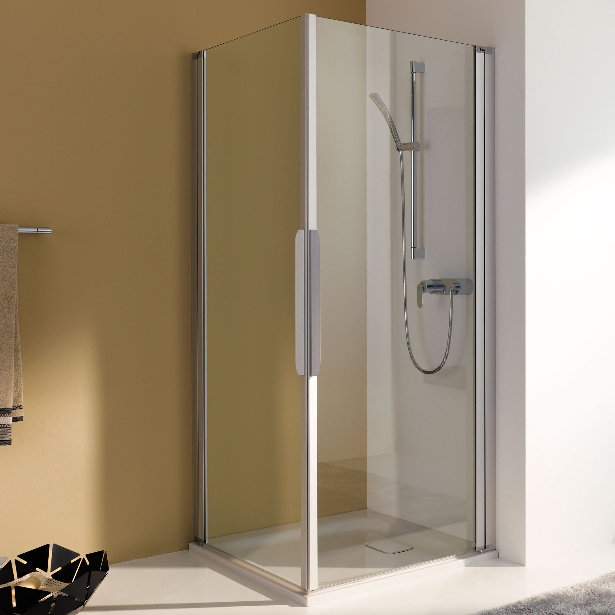 myDay Eckduche-Pendeltür Wandanschlag, Schenkel rechts 800 SMA ESG GP - 1