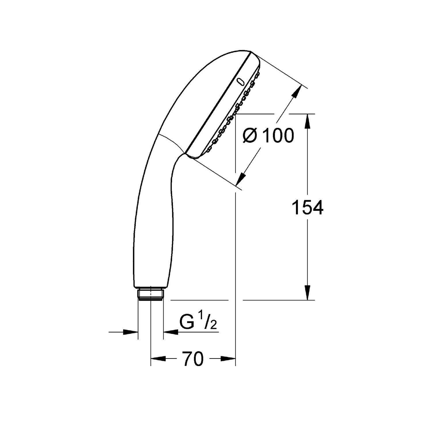 Tempesta 100 Brausegarnitur 600 mm - 2