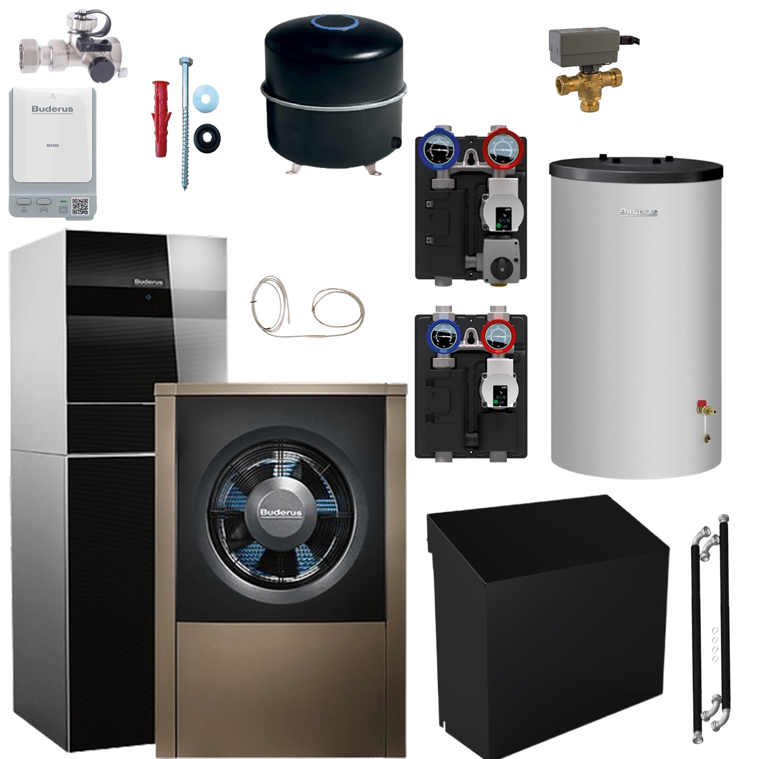 Luft/Wasser Wärmepumpe Paket AR-9 WLW 196i 4 - 14 kW mit Puffer & Brauchwasserspeicher