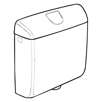 Aufputz Spülkasten 1070 bali-braun - 3