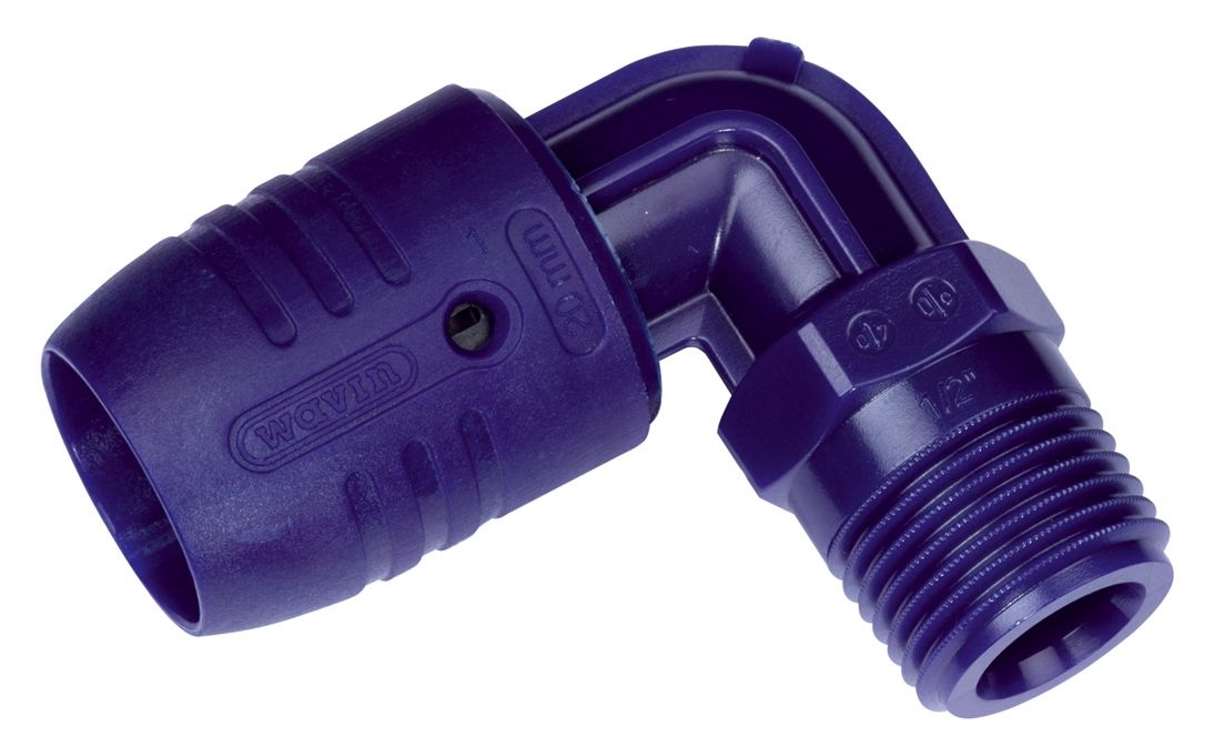 smartFIX Steckfitting Übergangwinkel 90° AG 20 x 1/2"