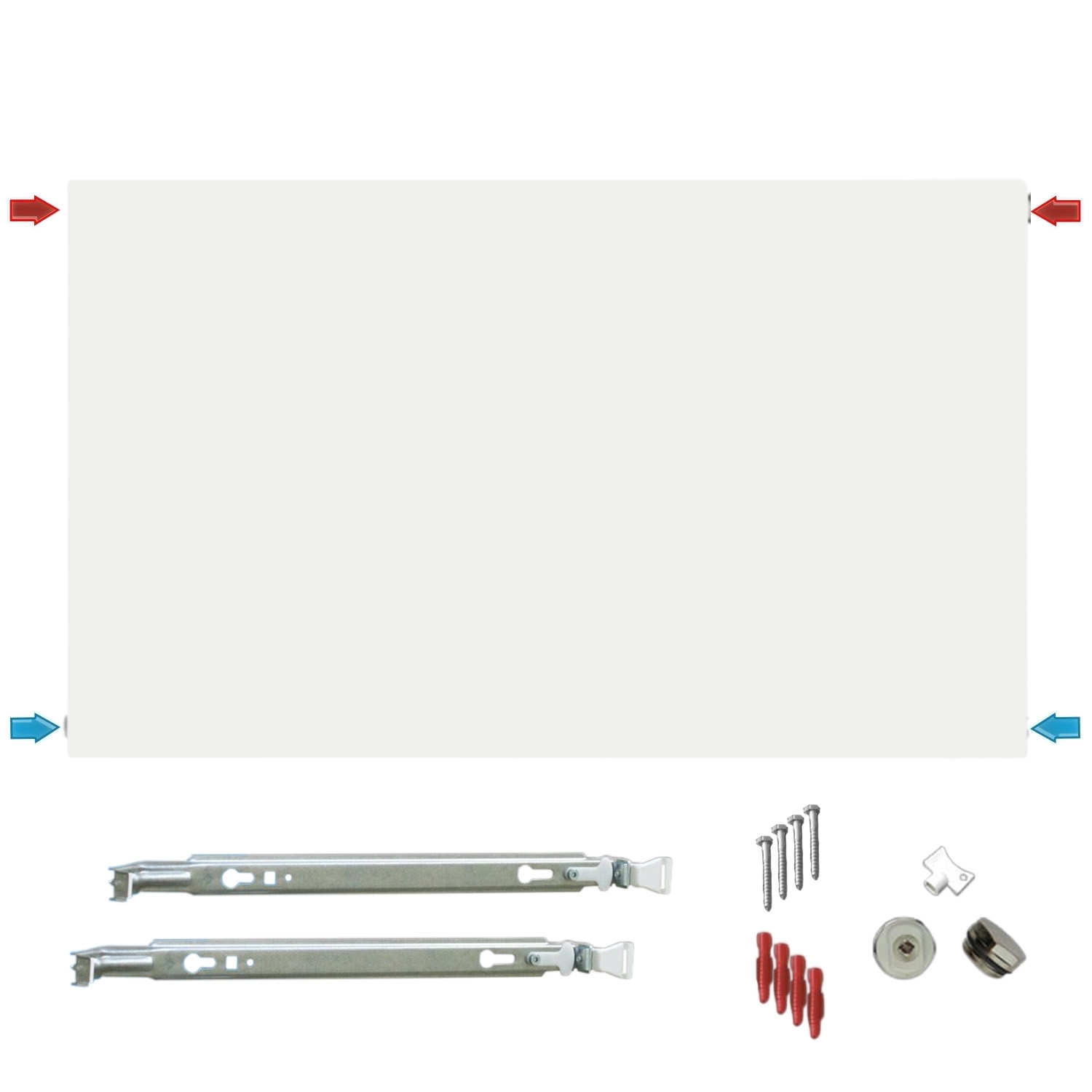 Logatrend C-Plan.2 Kompakt-Heizkörper Bauhöhe 900 mm weiß glatter Vorderfront