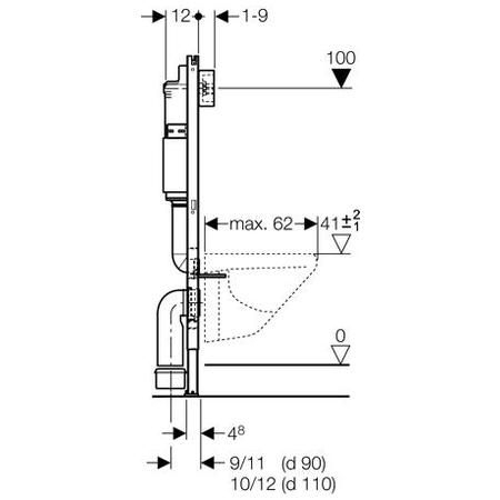 Vorwandelement Basic für  Wand-WC - 4