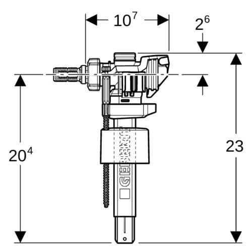 Füllventil Typ 383 für Aufputzspülkästen - 3