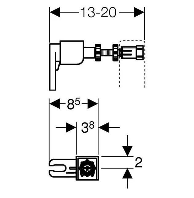 Bausatz Vorwandmontage für Duofix UP320 - 2