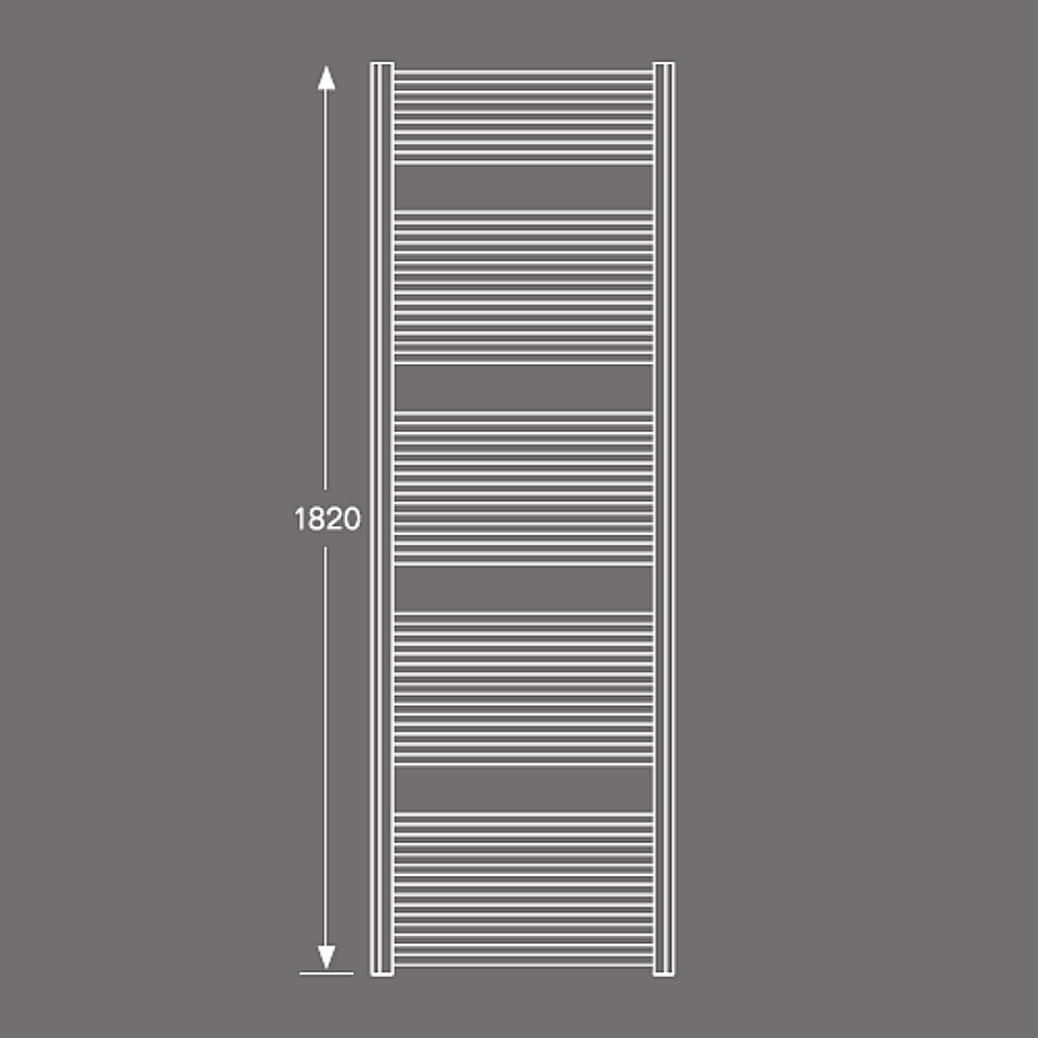 Logatrend Therm direct E 1820x600 Badheizkörper rein elektrisch mit Regelung weiß - 2