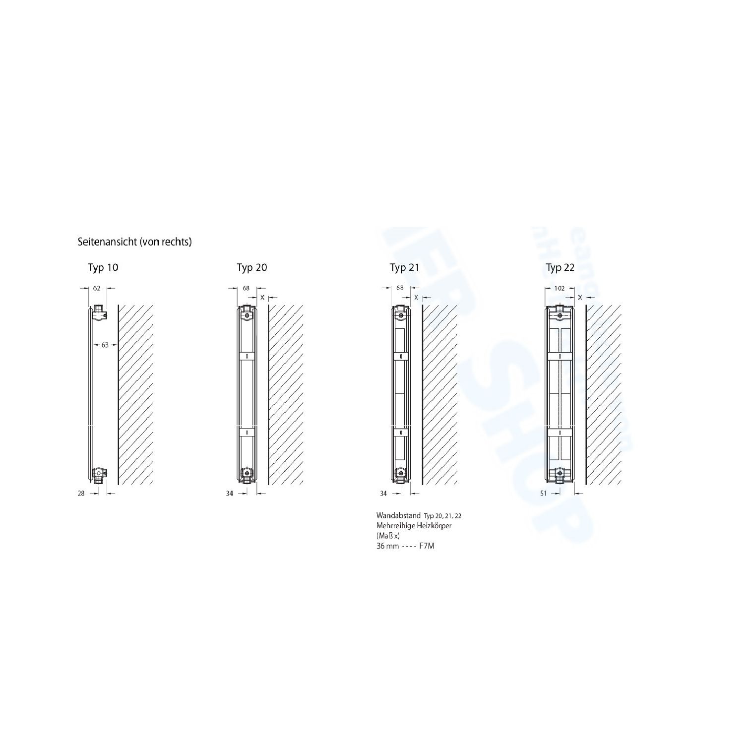 CV-Profil Vertikalheizkörper 10-1400-300 - 3