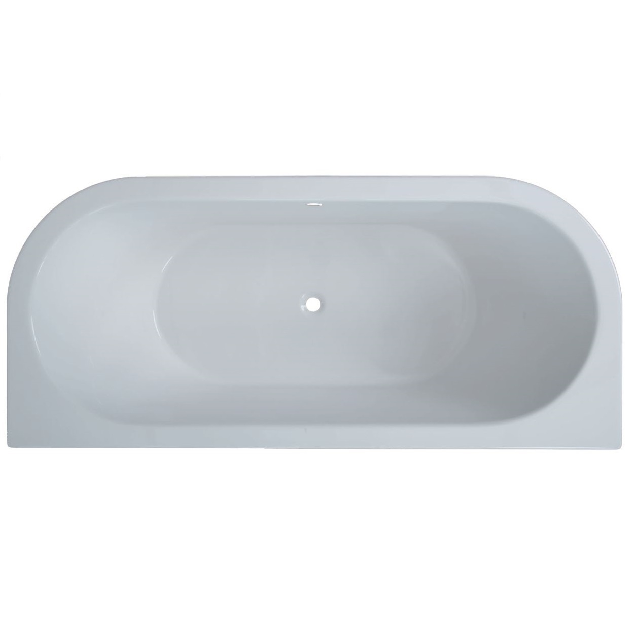 Raumsparbadewanne Alina D 180 x 90 cm, weiss - 1