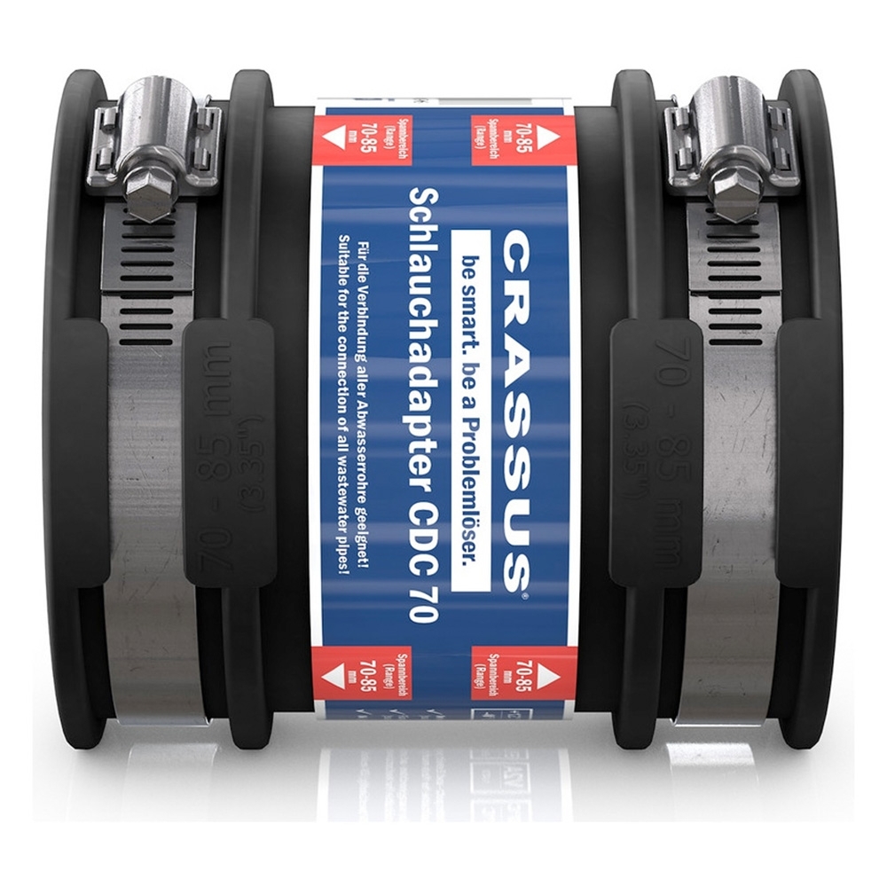 Schlauchadapter CDC 070 Typ 1 mit Innenlippe 70-85 mm Spezialverbinder für Abwasserrohre - 2