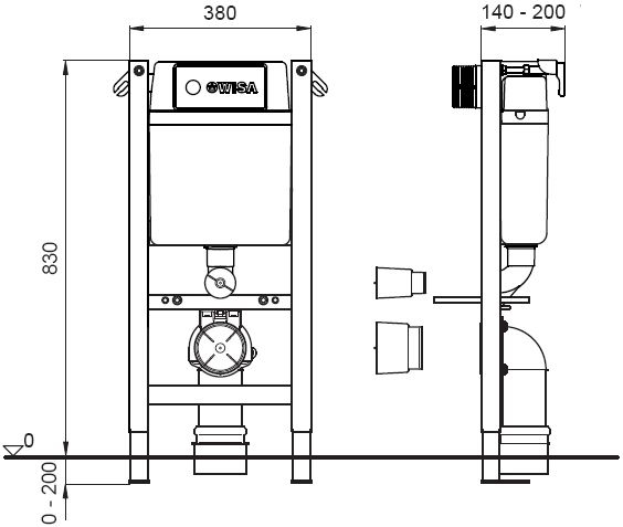 Excellent XT WC-Element, Bauhöhe 83 cm - 2