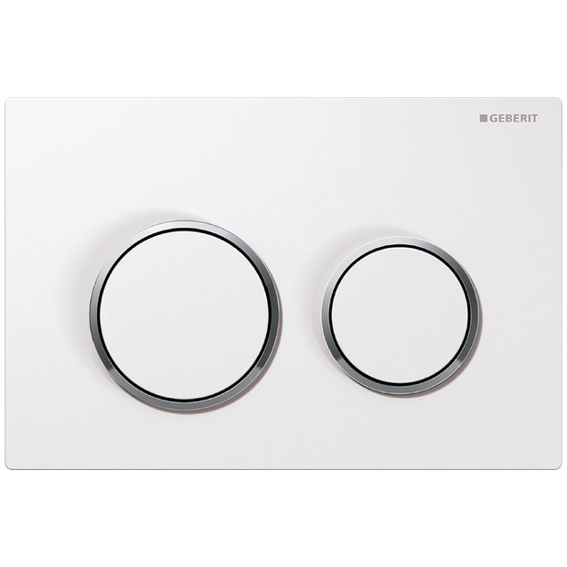 Betätigungsplatte Omega 20 weiß/glanzchrom Betätigungsplatte Omega 20 weiß/glanzchrom