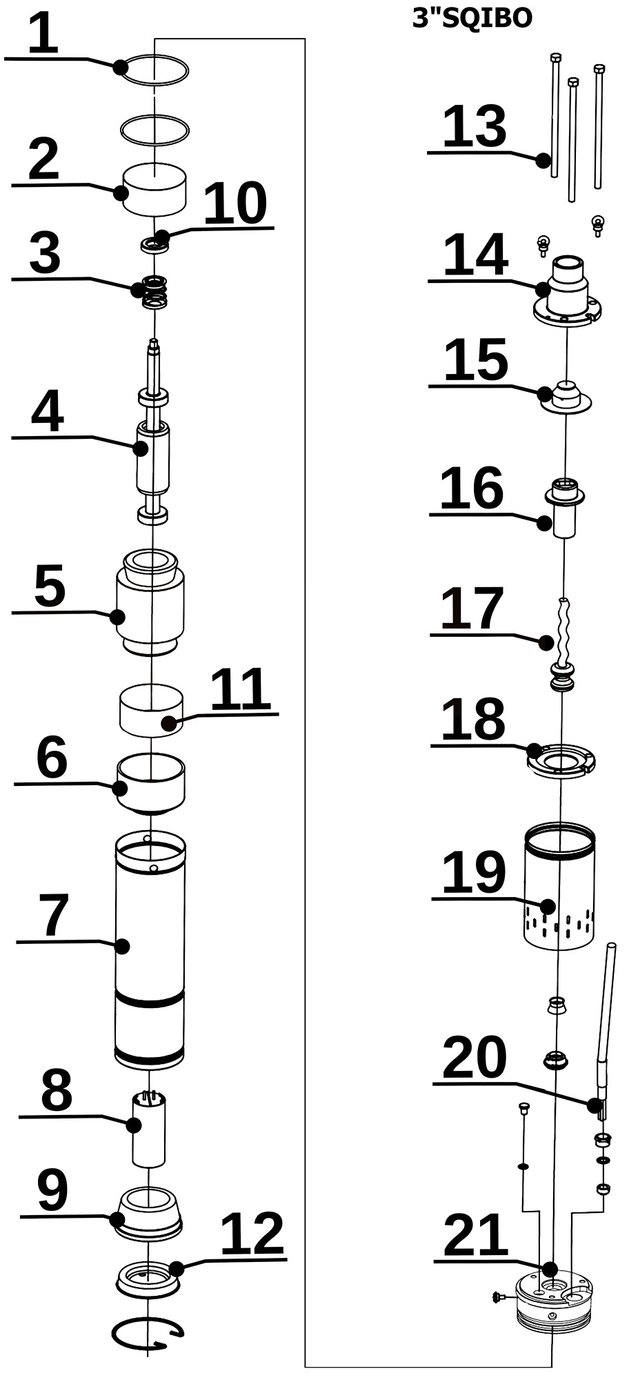 Tiefbrunnenpumpe 370 Watt inkl. elektrischer Zuleitung - 3