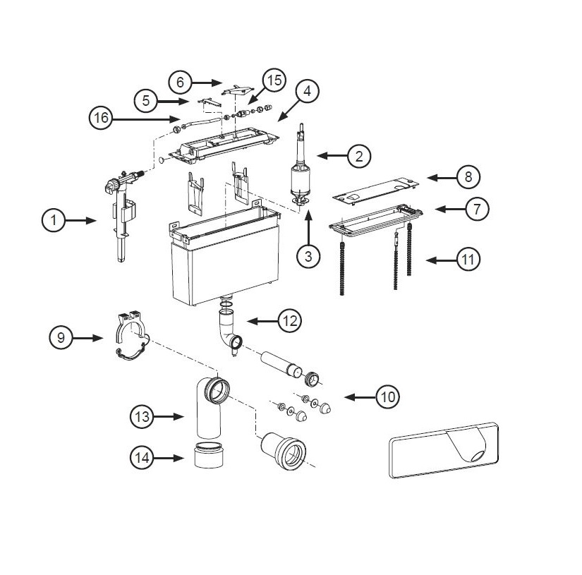 Haltebrücke für Tank 2100/2102 - 2