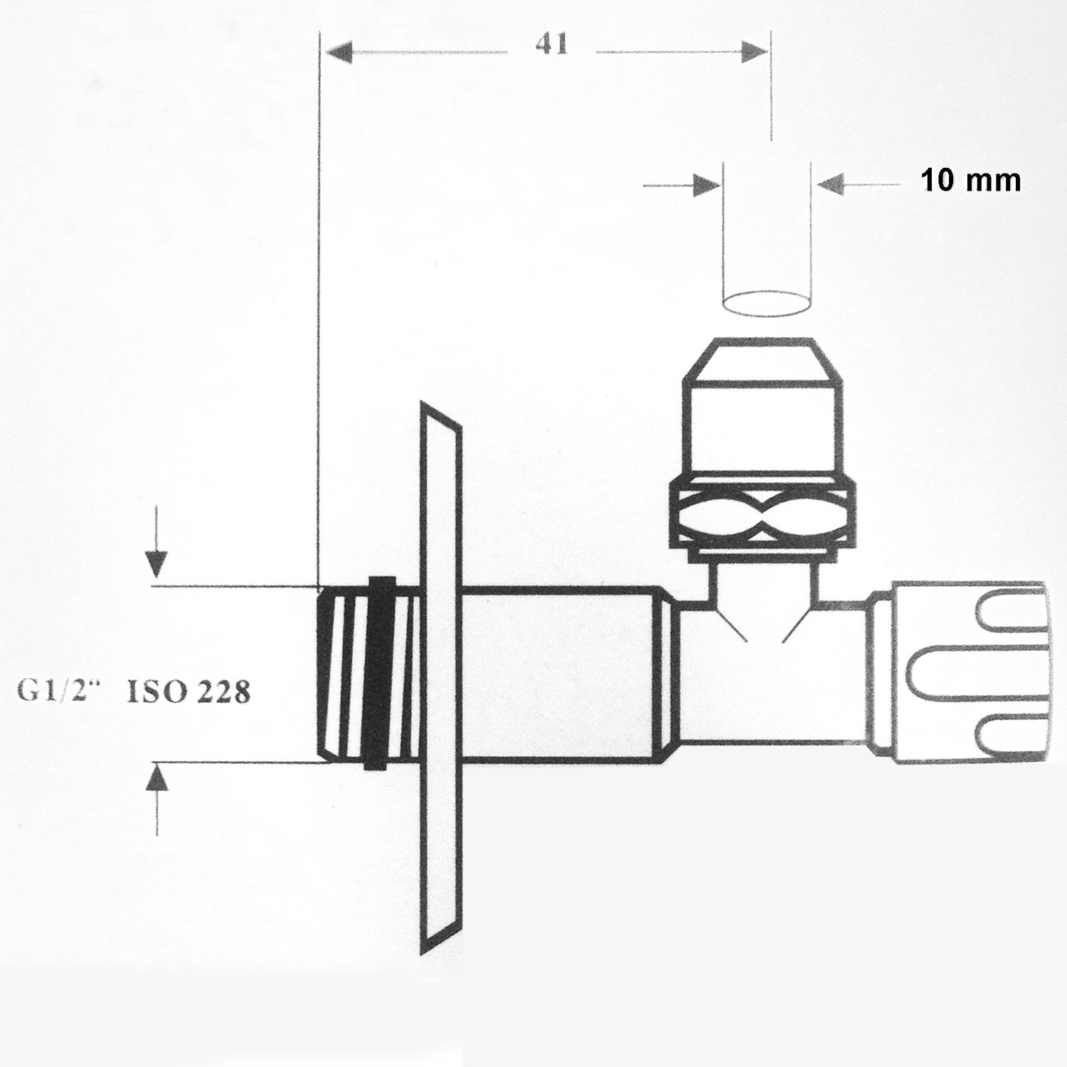 Eckventil 1/2" selbstdichtend - 2