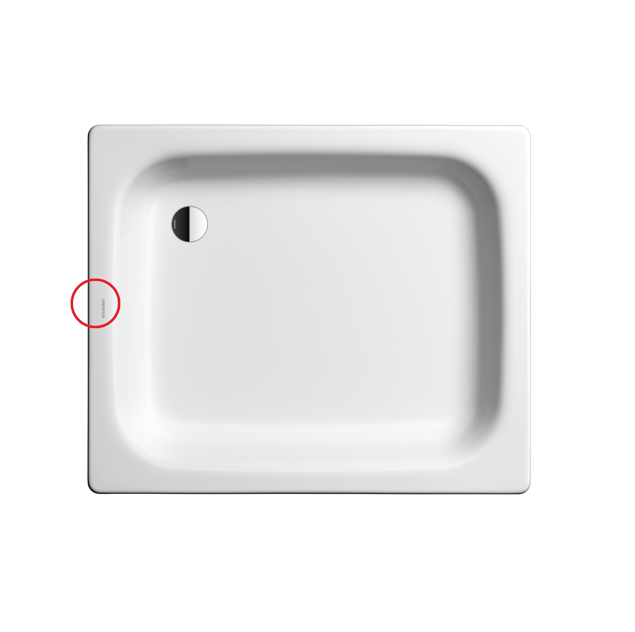 B-Ware ! Duschwanne Sanidusch 90 x 75 x 14 cm, weiß m. Träger & Ablaufgarnitur - 4