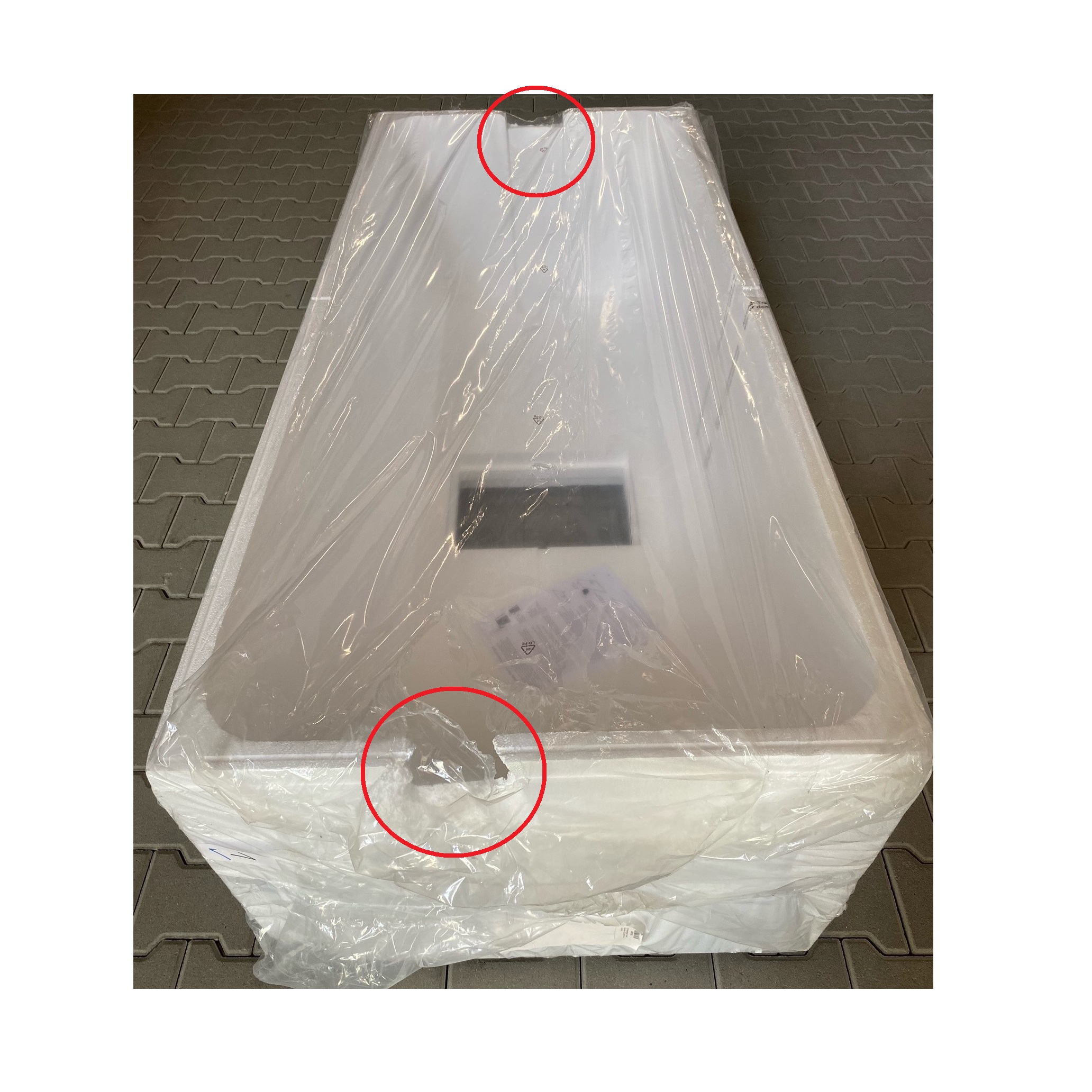 B-Ware ! Badewanne "T200" 180 x 80 cm - 4