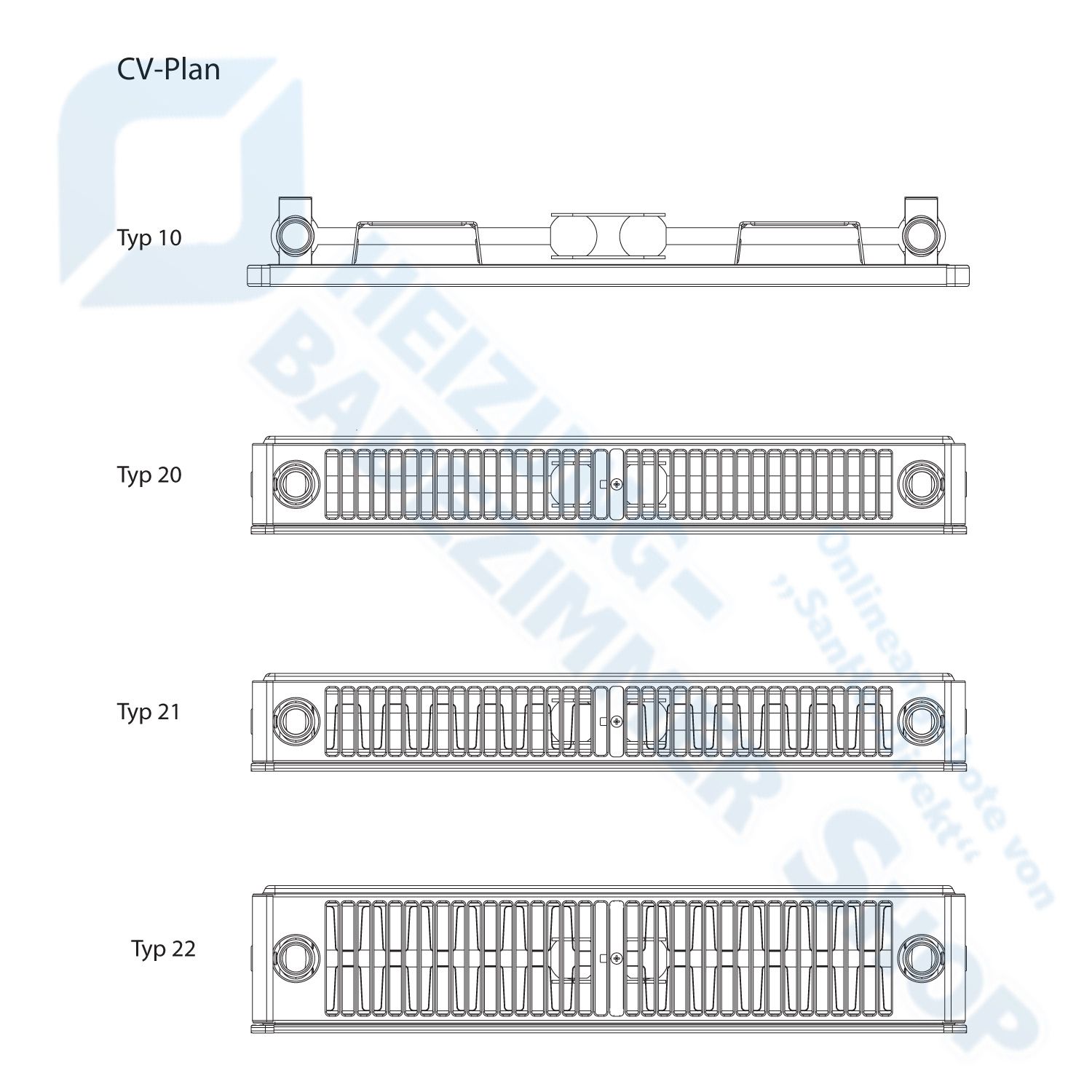 CV-Plan Vertikalheizkörper 10-1400-300 - 4
