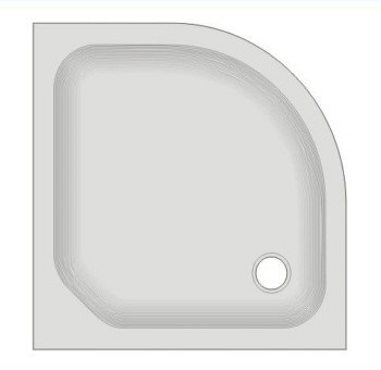 Viertelkreis Duschwanne KSB 23 90 x 90 x 6,5 cm, weiß - 1