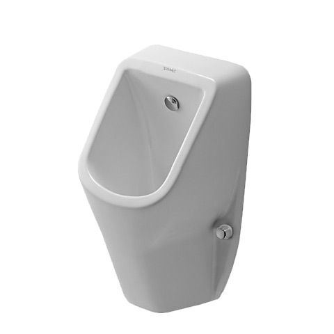 D-Code Urinal spülrandlos, weiß, Zulauf hinten - 1